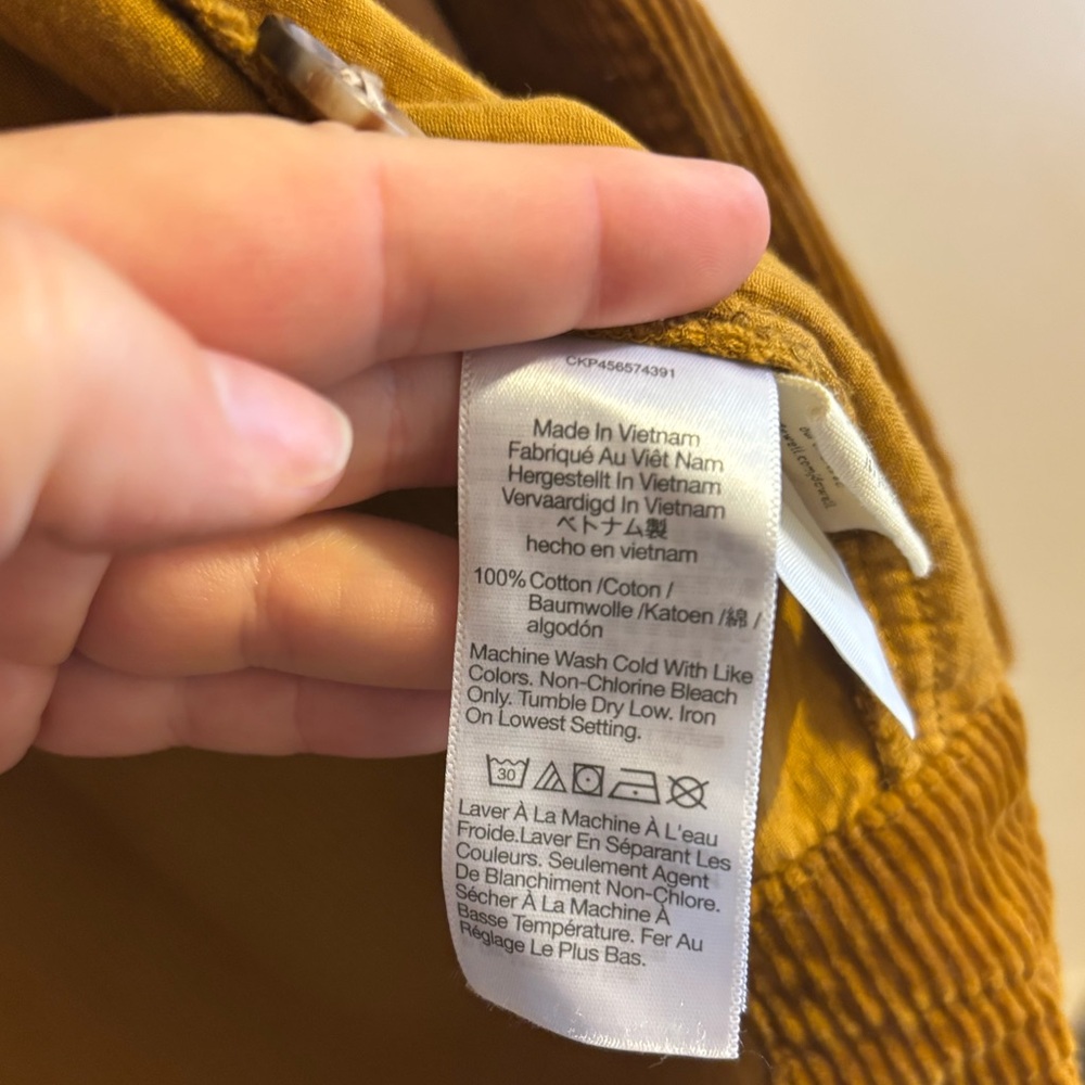 Madewell Golden Tan Corduroy Shacket - Picture 5 of 7